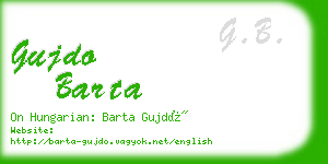 gujdo barta business card